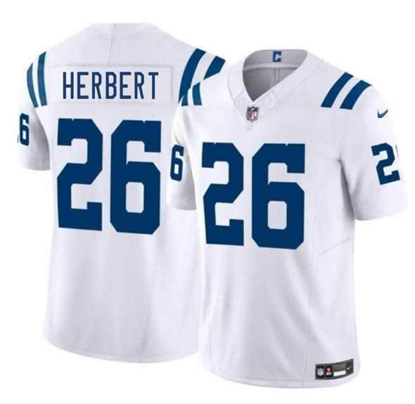 Men & Women & Youth Indianapolis Colts #26 Khalil Herbert White 2025 F.U.S.E. Vapor Limited Stitched Jersey->indianapolis colts->NFL Jersey